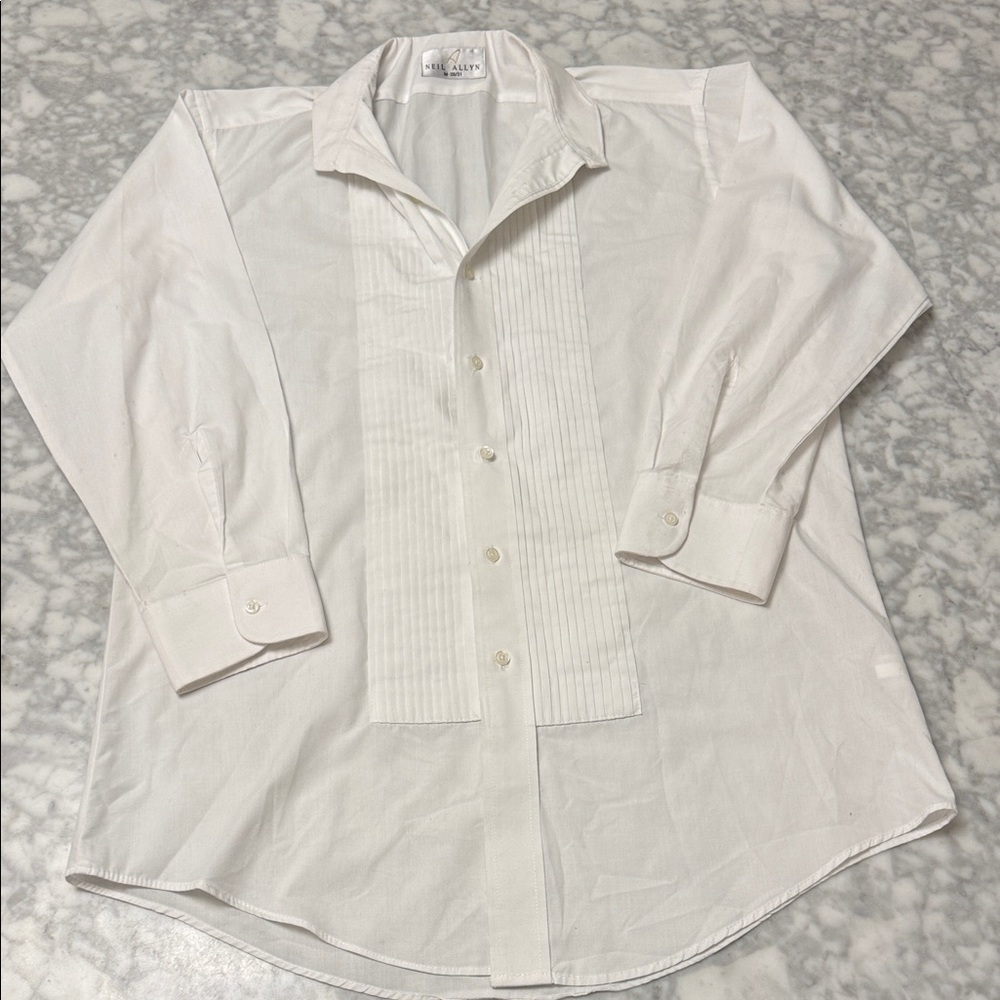 Classic White Men's Dress Shirt